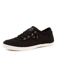 black sneaker with white sole on a white background
