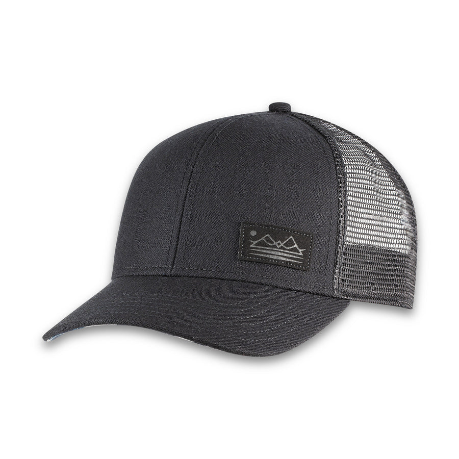 Men's Pistil Hats style name Dean Trucker Hat in color Black. Sku: 0037-BLK
