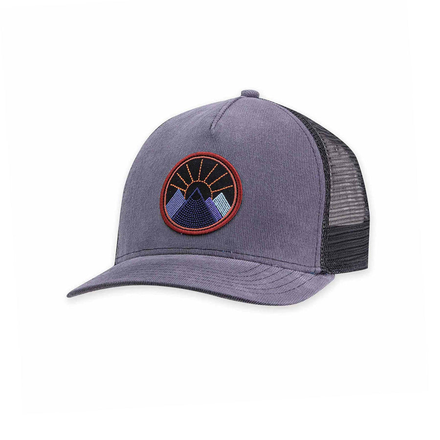Women's Pistil Hats style name Viva Trucker Hat in color Graphite. Sku: 0051-GRPH