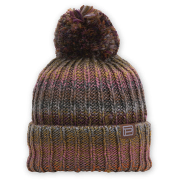 Quarter turn view Women's Pistil Hats style name Birdie Beanie in color Brown. Sku: 0176-BROWN