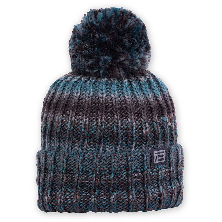 Quarter turn view Women's Pistil Hats style name Birdie Beanie in color Teal     . Sku: 0176-TEAL