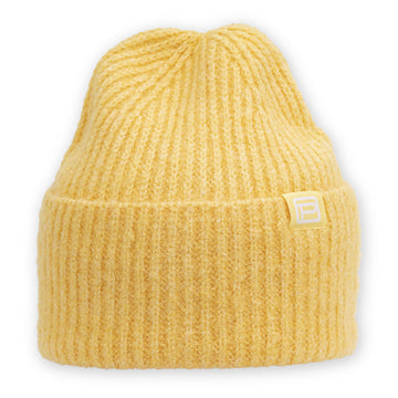 Women's Pistil Hats style name Luna Beanie in color Banana. Sku: 0203-BNNA
