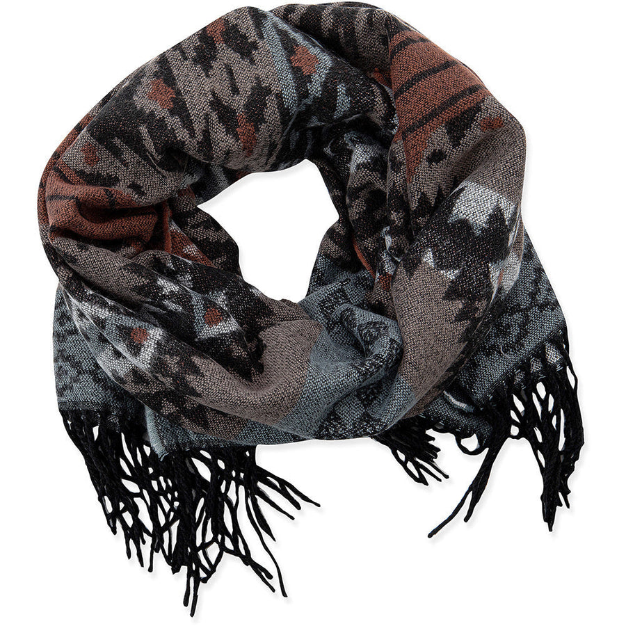 Quarter turn view Women's Pistil Accessories style name Danica Scarf in color Sienna. Sku: 0256-SIENNA