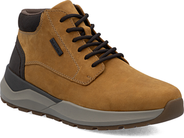 Quarter turn view Men's Rieker Footwear style name Thorben 01 Waterproof in color BTTR/MOBRN. Sku: 06001-68