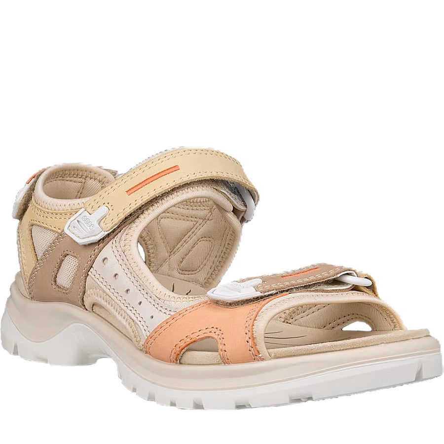 Quarter turn Women's ECCO Footwear style name Yucatan in color Multi Straw. Sku: 069563-60705