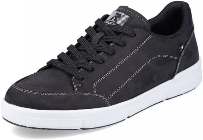 Quarter view Men's R-Evolution Footwear style name Spencer 08 in color Blk/Blk. Sku: 07108-00