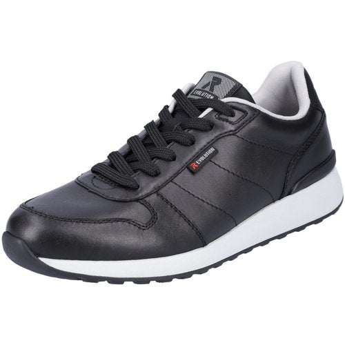 Quarter view Men's R-Evolution Footwear style name Flynn 05 in color Schwartz. Sku: 07605-00