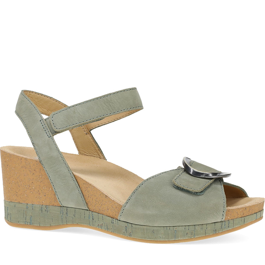 Quarter Turn Women's Stella Footwear in Sage Milled Nubuck. Sku: 10003130300