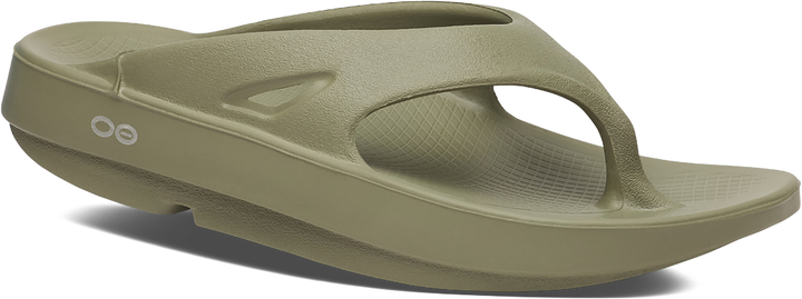 Quarter turn view Unisex Oofos Footwear style name Ooriginal Flip in color FOLIAGE. Sku: 1000FOLIAG