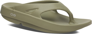 Quarter turn view Unisex Oofos Footwear style name Ooriginal Flip in color FOLIAGE. Sku: 1000FOLIAG