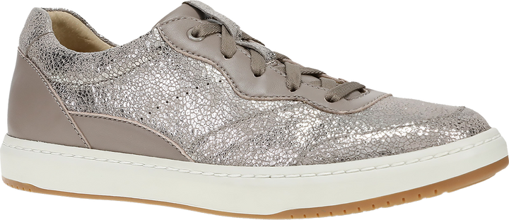 Quarter turn view Women's Dansko Footwear style name Josey in color TAUPE MET. Sku: 10102150300