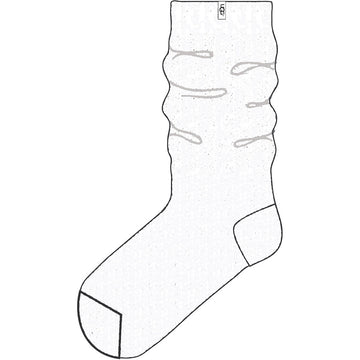 Quarter view SOCKS UGG Sock style name Rib Knit Slouchy Crew Sock in color White. Sku: 1014832-WHT