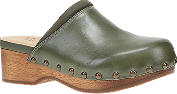 Quarter turn view Women's Dansko Footwear style name Andie in color OLIVE CALF. Sku: 10205281500