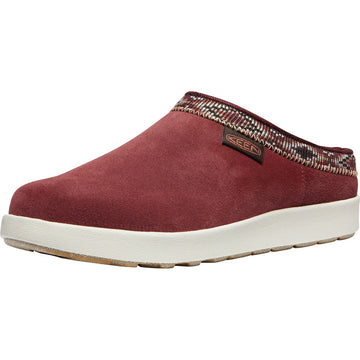 Quarter view Women's Keen Footwear style name Elle Mule Suede in color Andorra/ Birch. Sku: 1027933