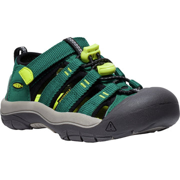 Quarter view Kid's Keen Footwear style name Newport H2 in color Aventurine/Evening Primrose. Sku: 1028823