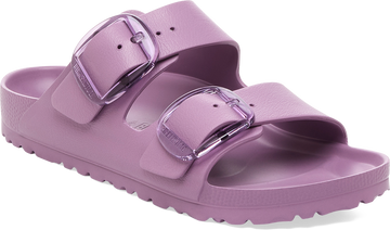 Quarter turn view Women's Birkenstock Footwear style name Arizona Eva Big Buckle Narrow in color MAUVE. Sku: 1030412