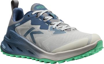 Quarter turn view Women's KEEN Footwear style name Zionic Nxt Waterproof in color VPR/BLDBLU. Sku: 1031183