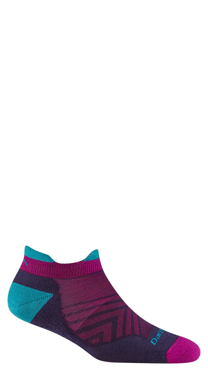 Women's Darn Tough Socks style name Run No Show Tab Ultra Light Cushion in color Blackberry. Sku: 1047-BLACKBERRY