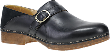 Quarter turn view Women's Dansko Footwear style name Margaret in color BLK BRN CA. Sku: 10700020600