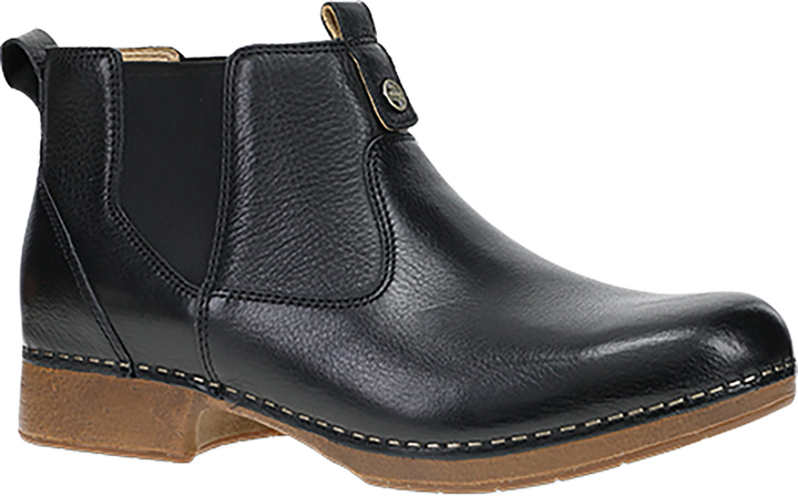 Quarter turn view Women's Dansko Footwear style name Michele in color BLACK WAXY. Sku: 10701020600