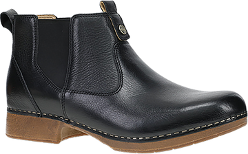 Quarter turn view Women's Dansko Footwear style name Michele in color BLACK WAXY. Sku: 10701020600