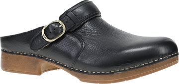 Quarter turn view Women's Dansko Footwear style name Millie in color BLK WAX ML. Sku: 10702020600