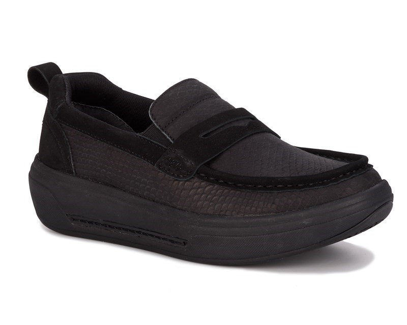 Women's Drew Footwear style name Java Double Wide in color Black Nubuck. Sku: 10841-192E