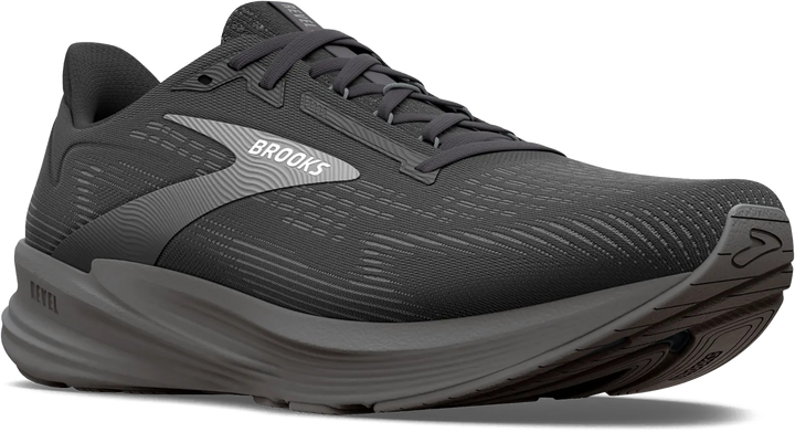 Quarter turn view Men's Brooks Footwear style name Revel 8 Wide in color PR/BLKPR. Sku: 110468-2E014