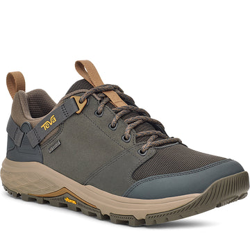 Quarter turn Men's TEVA Footwear style name Grandview GTX Low in color Dark Shadow/ Bungee Cord. Sku: 1134094-DGC