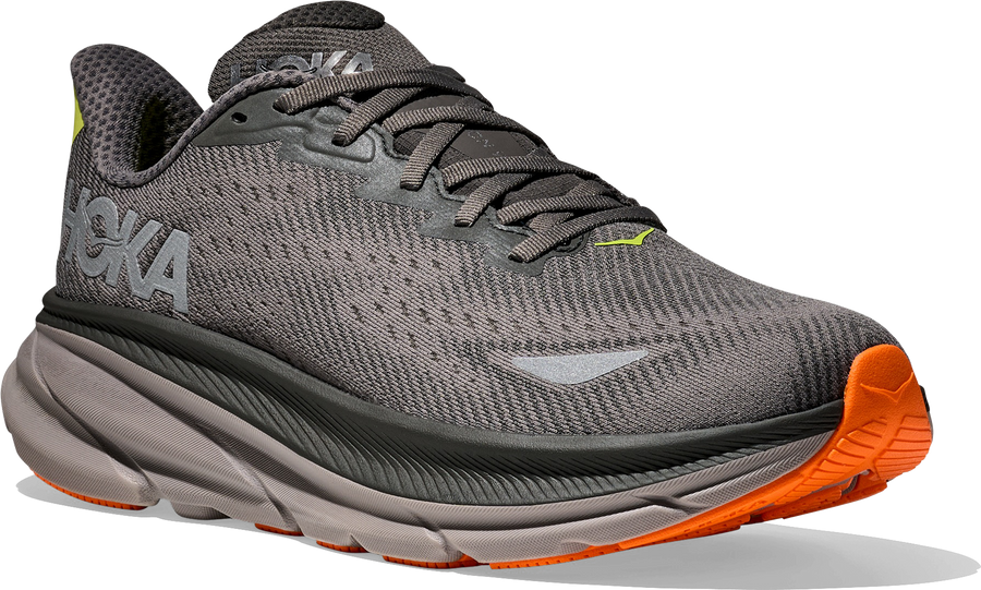 Quarter turn view Men's HOKA Footwear style name Clifton 9 GTX in color ALTG. Sku: 1141470F-ALTG