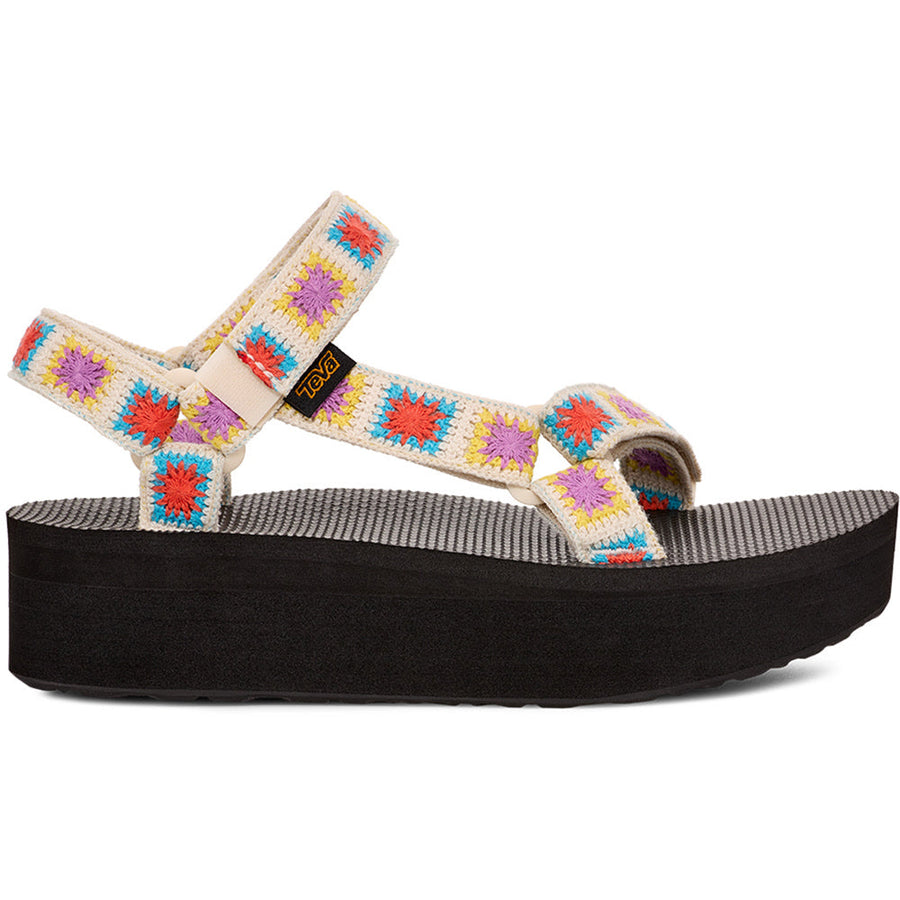 Quarter view Women's Teva Footwear style name Flatform Universal Crochet in color Explore. Sku: 1150210EXP