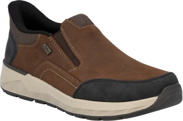 Quarter turn view Men's Rieker Footwear style name Bruce 51 Waterproof in color SCHWZ/BRUN. Sku: 11551-22