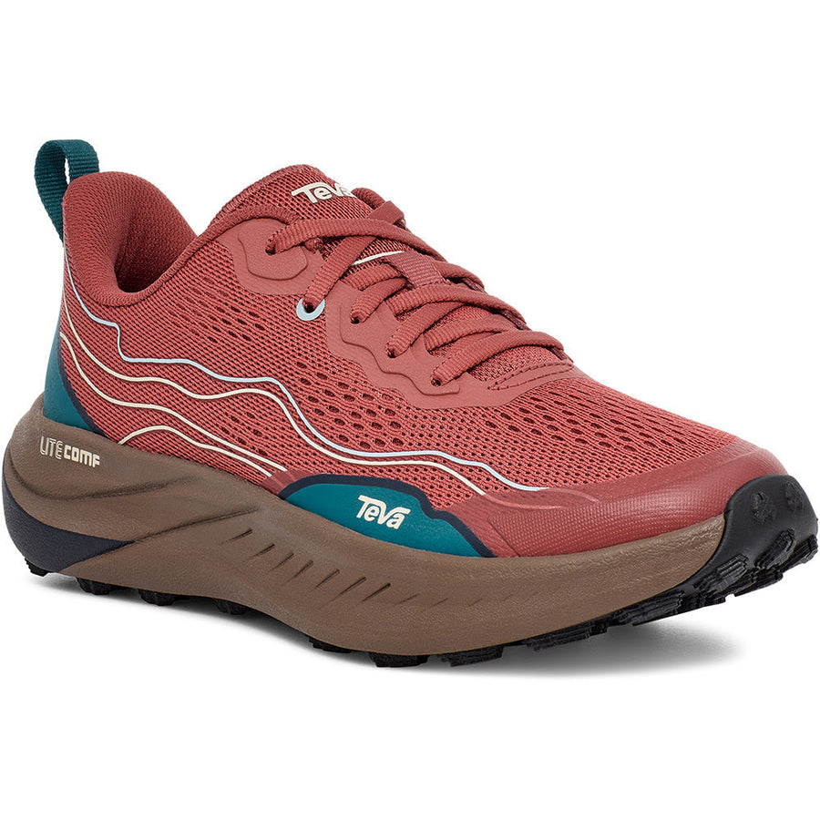 Quarter turn view Women's Teva Footwear style name Trailwinder Low in color Marsala/ Acorn. Sku: 1155992MSLC