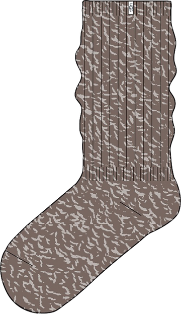 Quarter turn view Women's UGG Sock style name Tyla Slouchy Crew Ii in color ALLSPICE. Sku: 1173790-ALS