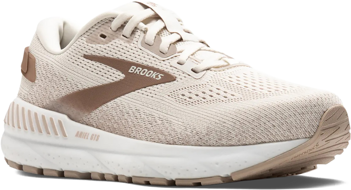Quarter turn view Women's Brooks Footwear style name Ariel GTS 24 Double Wide in color COC/CHA/PO. Sku: 120414-2E135