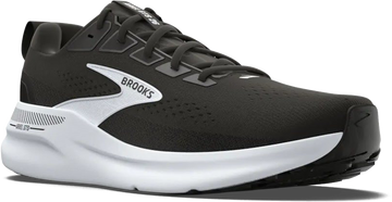 Quarter turn view Women's Brooks Footwear style name Ariel GTS 26 Wide in color Black/ Grey/ White. Sku: 120444-1D090