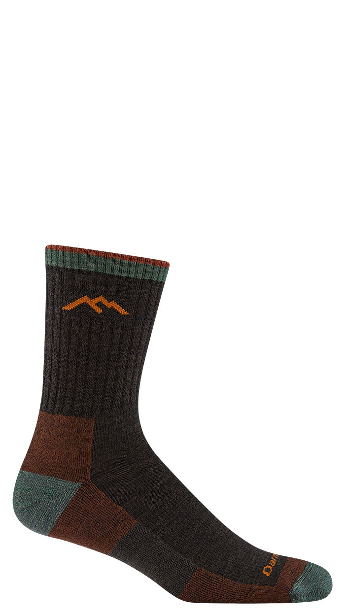 Men's Darn Tough Socks style name Hiker Micro Midweight Cushion in color Walnut. Sku: 1466-WALNUT
