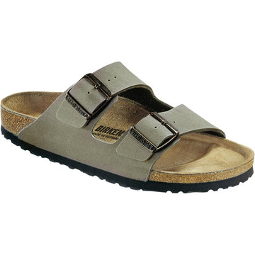 Men's Birkenstock Arizona Birkibuc Regular in Stone