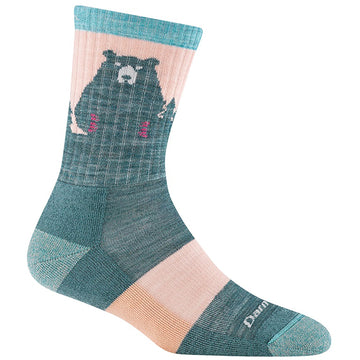 Quarter turn Women's Darn Tough Sock style name Bear Town in color Quartz. Sku: 1970-QUARTZ