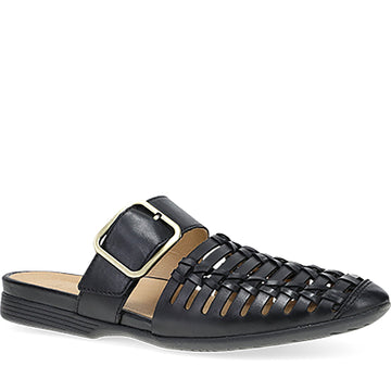 Quarter Turn Women's Leilani Footwear in Black Burnished Nappa. Sku: 2048100200