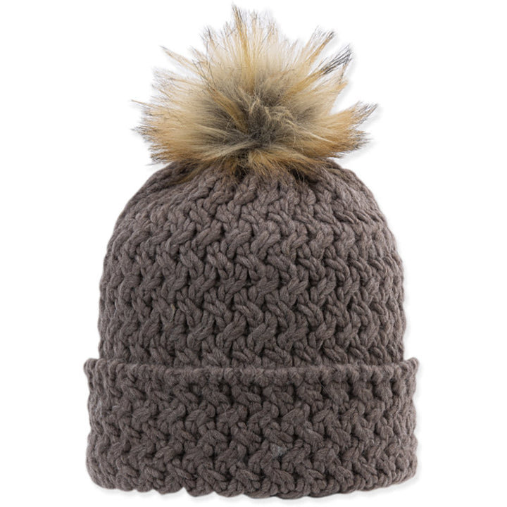 Quarter view Women's Pistil Accessories style name Diva Beanie color Cinder. Sku: 2153PCIN