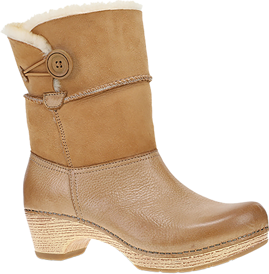 Quarter turn view Women's Dansko Footwear style name Lillith in color HONEY DIST. Sku: 2223581400