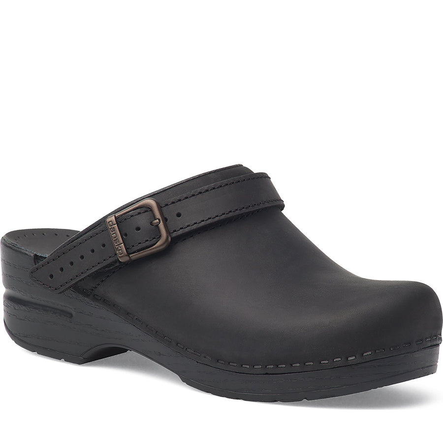 Quarter Turn Women's Ingrid Footwear in Black Oiled. Sku: 238020202