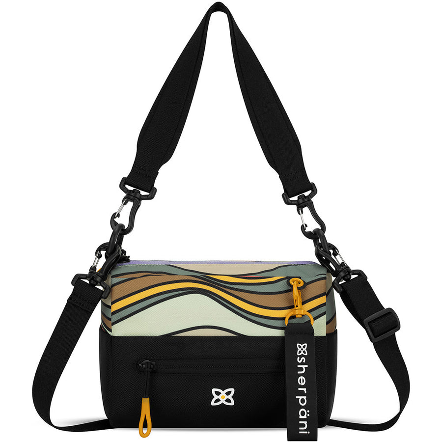 Quarter turn view Women's Sherpani Hand Bag style name Skye in color Ventura 73. Sku: 24-SKYE011110