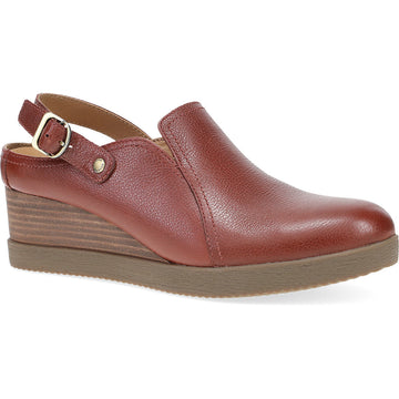 Quarter turn view Women's Dansko Footwear style name Sheridan Waterproof in color Brick. Sku: 2416-672300