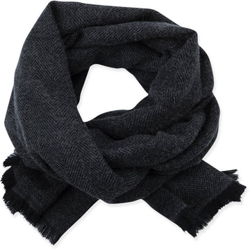 Quarter view Men's Pistil Apparel style name Ben Scarf color Charcoal. Sku: 2521PCHA