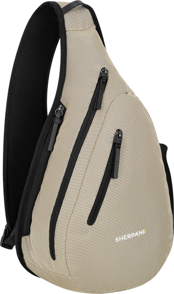 Quarter turn view Women's Sherpani Hand Bag style name Espirit At in color Straw. Sku: 26-ESPRI03060