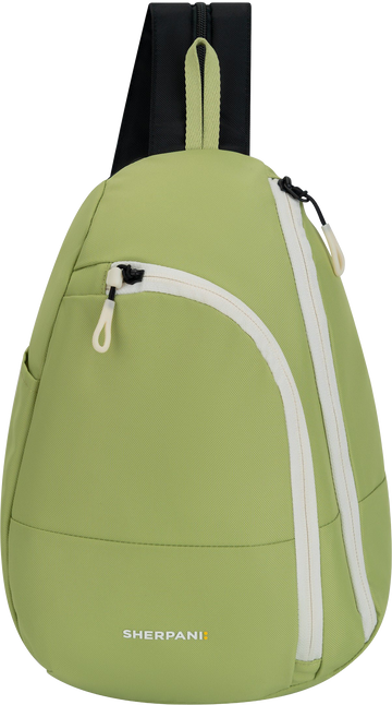 Quarter turn view Women's Sherpani Hand Bag style name Wayfarer in color Palm. Sku: 26-WAYFE03110