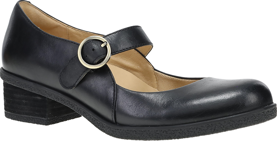 Quarter turn view Women's Dansko Footwear style name Deirdra Waterproof in color BLACK WP. Sku: 2936020200
