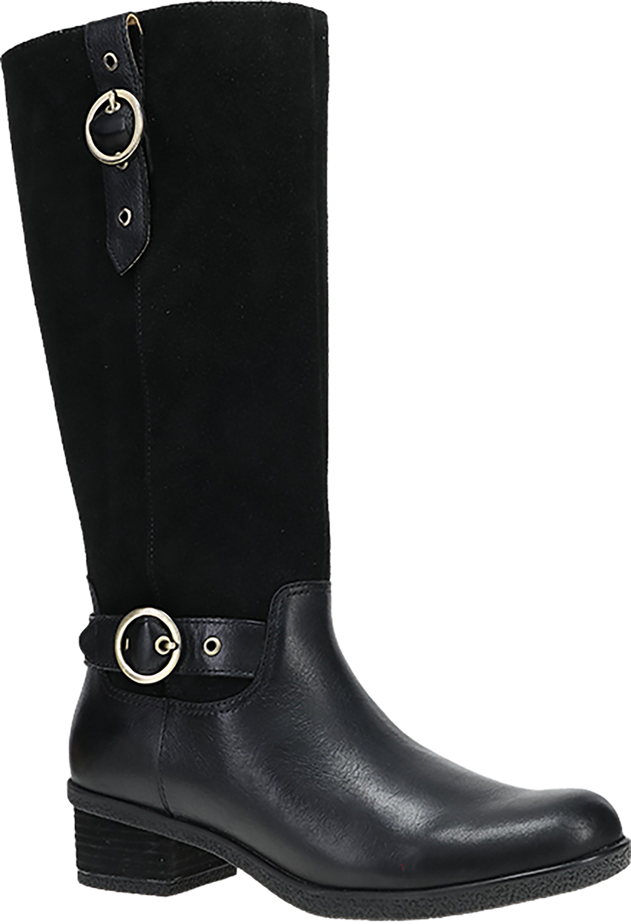 Quarter turn view Women's Dansko Footwear style name Dawn Waterproof in color BLK WP ML. Sku: 2937020200